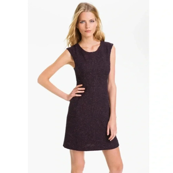 THEORY EUC Purple Tweed Franita Sheath Dress Varro - Picture 1 of 8